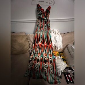 Strapless maxi dress